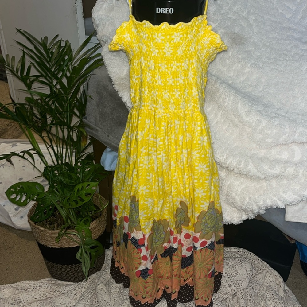 Funky people, yellow sundress size Med Jr's